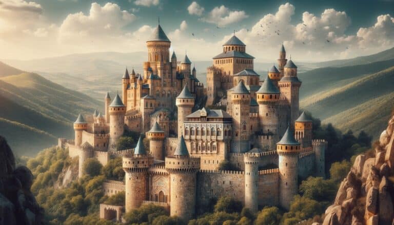 An image of a castle on top of a mountain in Turkey.