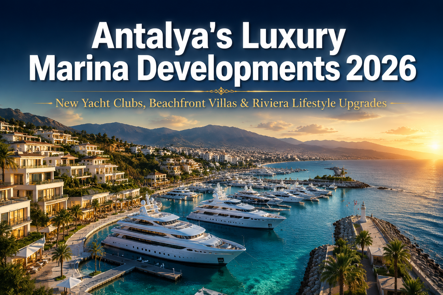 Antalya's Luxury Marina Developments 2026: New Yacht Clubs, Beachfront Villas & Riviera Lifestyle Upgrades