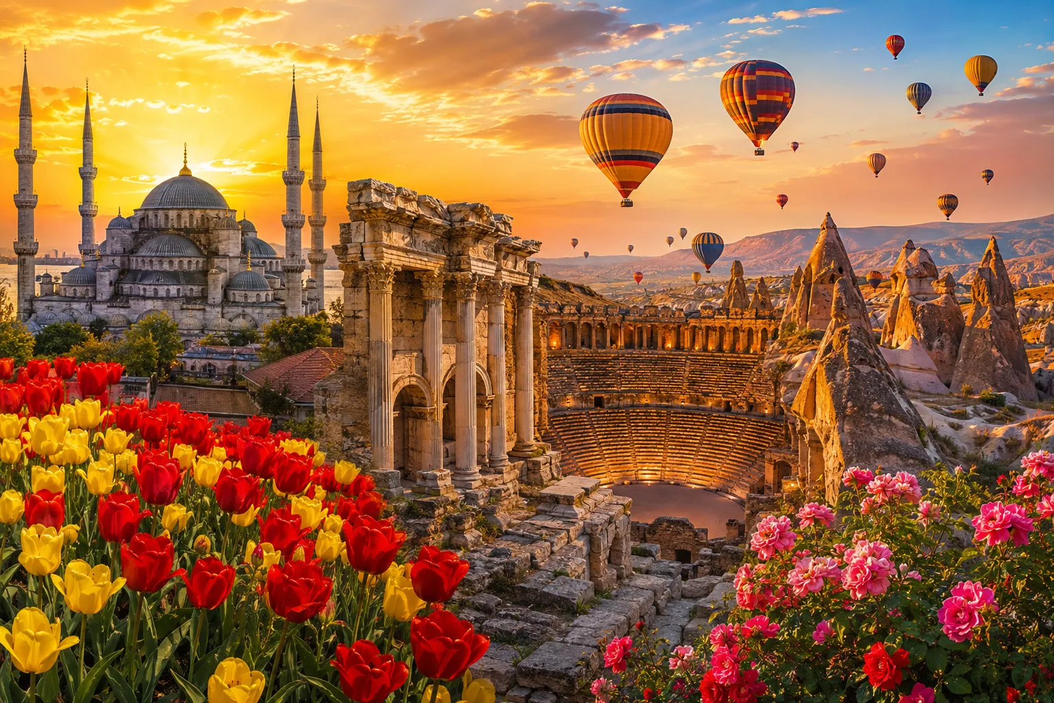 Event and Festival Tourism in Turkey 2026: Istanbul Tulip Fest, Aspendos Opera, and Cappadocia Rose Valley Blooms